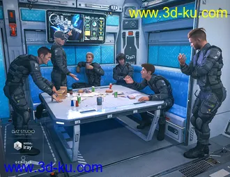 3D打印模型Solaris Cabin Poses for Genesis 8 Male的图片