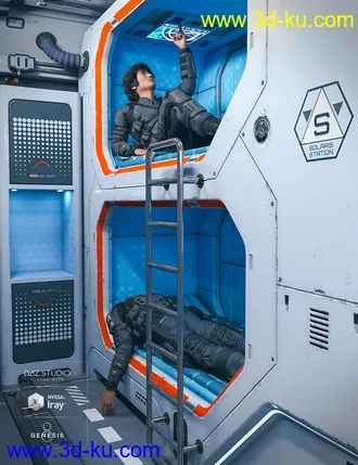 3D打印模型Solaris Cabin Poses for Genesis 8 Male的图片