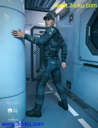3D打印模型Solaris Cabin Poses for Genesis 8 Male的图片