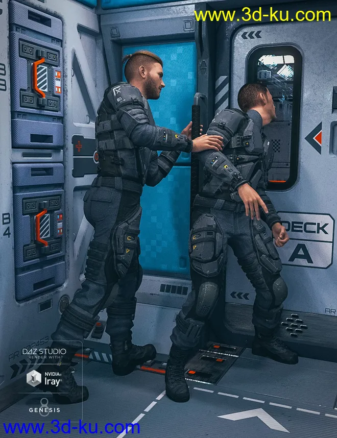 Solaris Cabin Poses for Genesis 8 Male模型的图片6