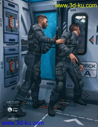 3D打印模型Solaris Cabin Poses for Genesis 8 Male的图片