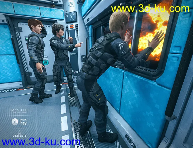 Solaris Cabin Poses for Genesis 8 Male模型的图片11