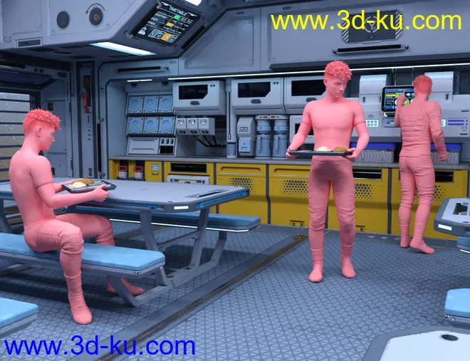 Solaris Dining Room Poses Genesis 8 Male模型的图片2