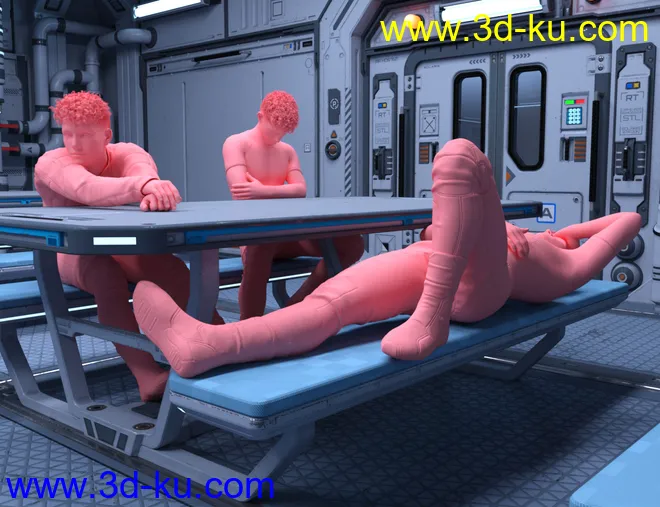 Solaris Dining Room Poses Genesis 8 Male模型的图片5