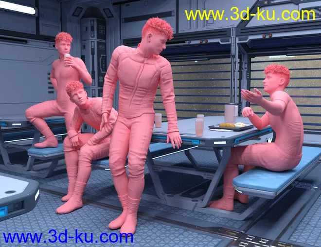 Solaris Dining Room Poses Genesis 8 Male模型的图片6