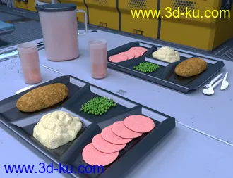 3D打印模型Solaris Dining Room Poses Genesis 8 Male的图片