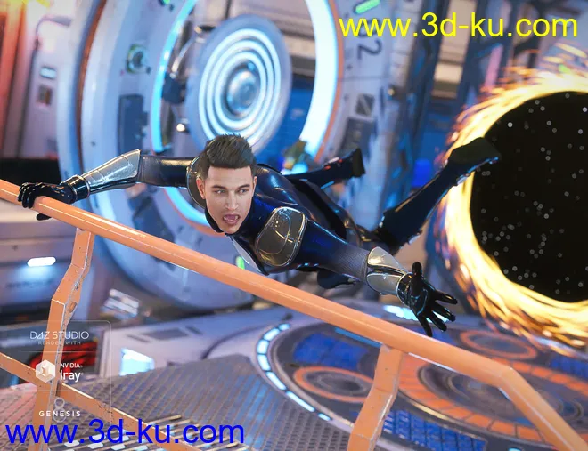 Solaris Portal Crisis for Genesis 8 Male模型的图片3
