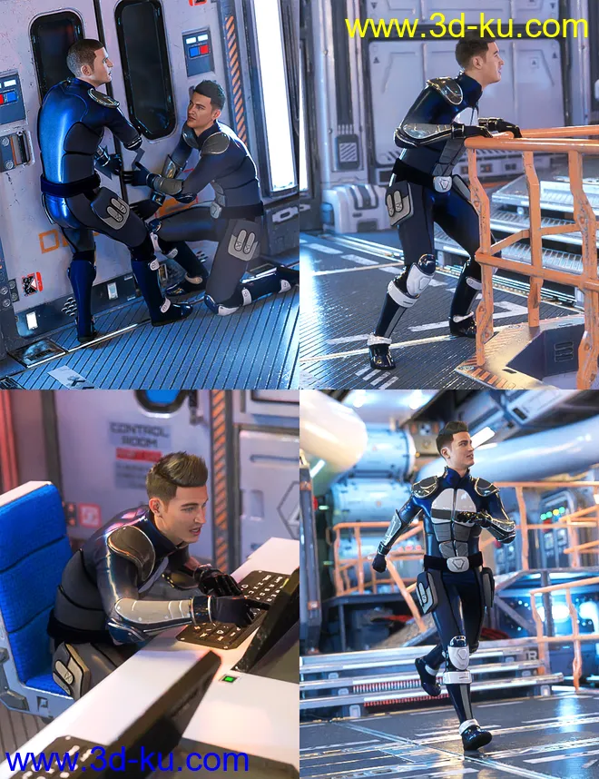 Solaris Portal Crisis for Genesis 8 Male模型的图片5