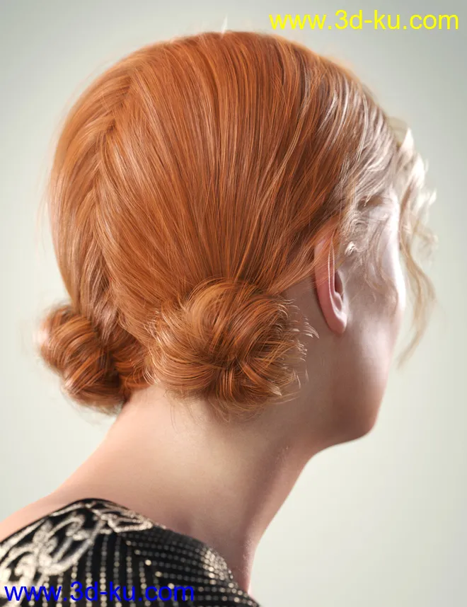 SP Hair 006 for Genesis 3 and 8 Female(s)模型的图片1