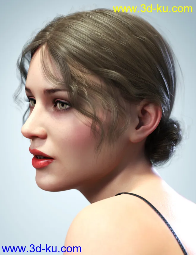 SP Hair 006 for Genesis 3 and 8 Female(s)模型的图片2
