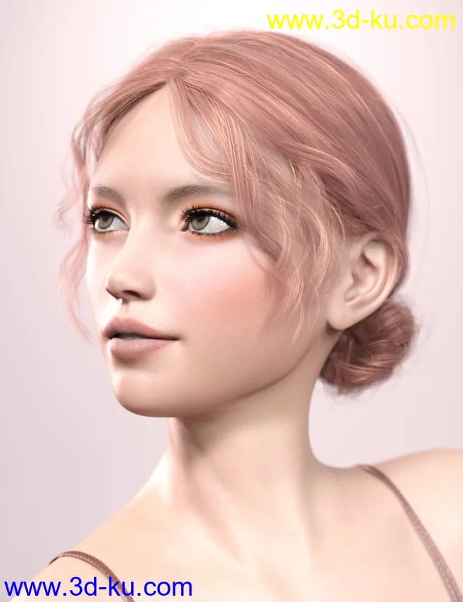 SP Hair 006 for Genesis 3 and 8 Female(s)模型的图片5