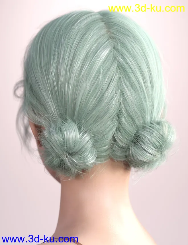 SP Hair 006 for Genesis 3 and 8 Female(s)模型的图片7