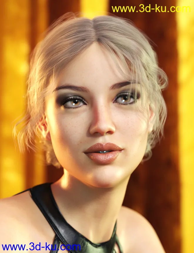 SP Hair 006 for Genesis 3 and 8 Female(s)模型的图片8