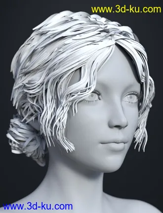 3D打印模型SP Hair 006 for Genesis 3 and 8 Female(s)的图片