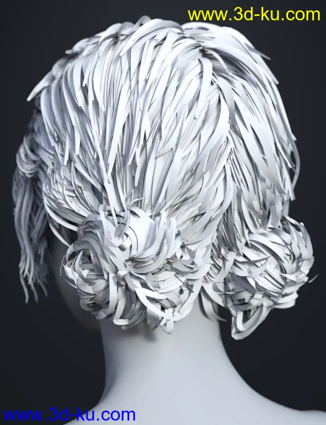 SP Hair 006 for Genesis 3 and 8 Female(s)模型的图片10