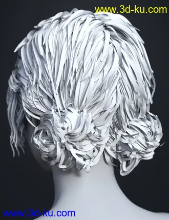 3D打印模型SP Hair 006 for Genesis 3 and 8 Female(s)的图片