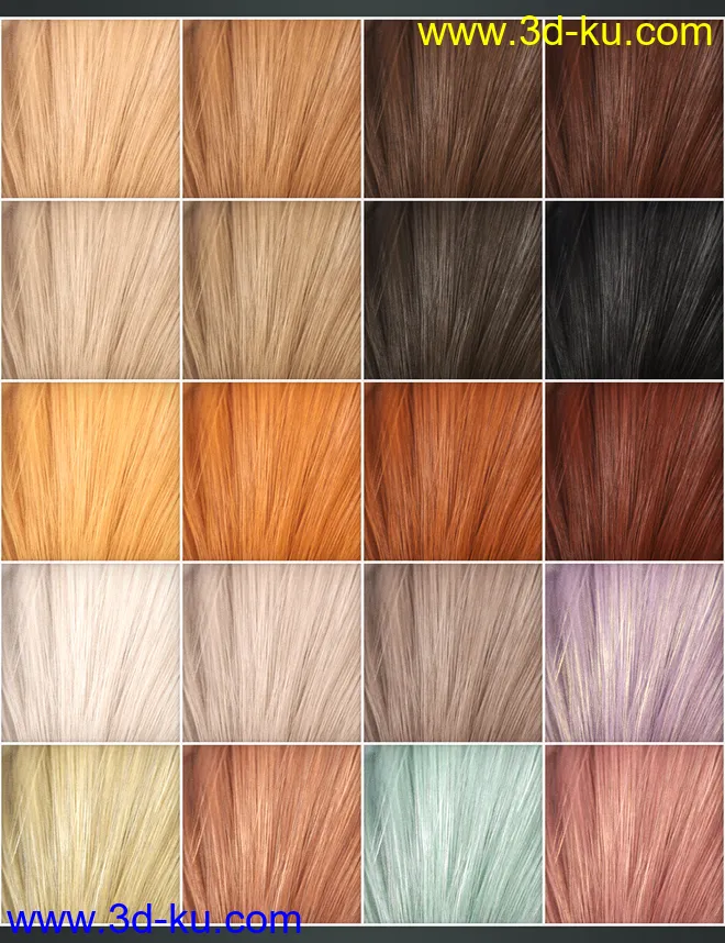 SP Hair 006 for Genesis 3 and 8 Female(s)模型的图片11