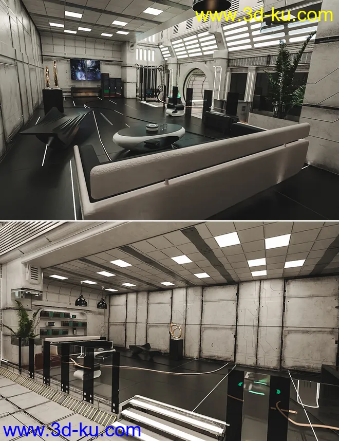 Space Living Room 01模型的图片1