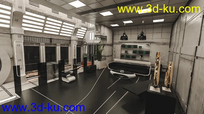 Space Living Room 01模型的图片3