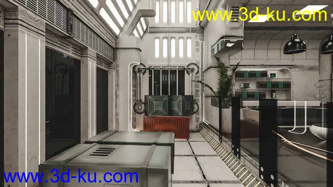 Space Living Room 01模型的图片7
