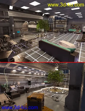 3D打印模型Space Living Room 02的图片