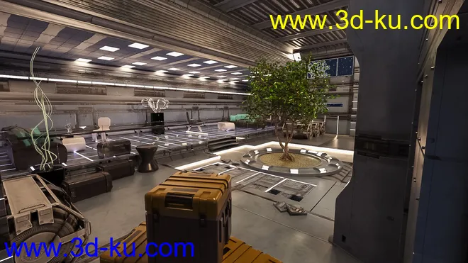 Space Living Room 02模型的图片3
