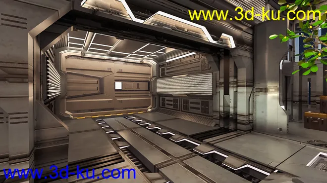 Space Living Room 02模型的图片6