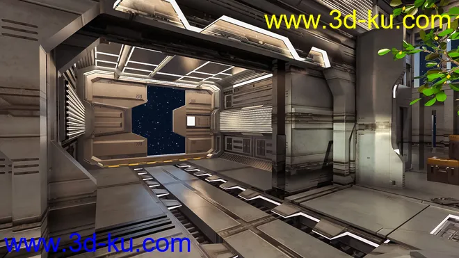 Space Living Room 02模型的图片9