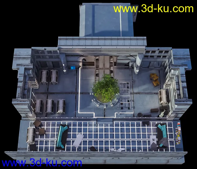 Space Living Room 02模型的图片10