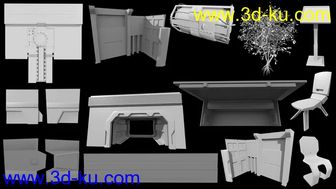 Space Living Room 02模型的图片11