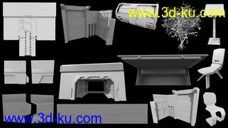 3D打印模型Space Living Room 02的图片