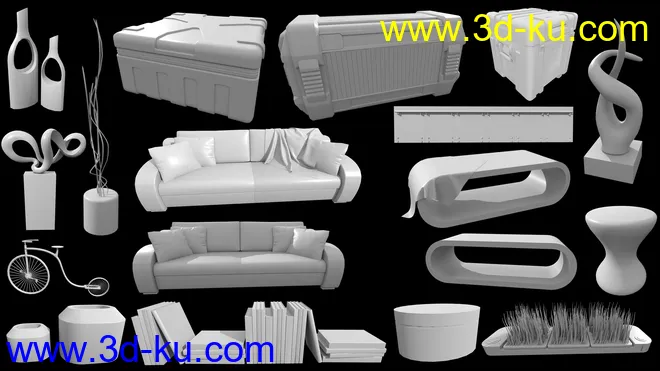 Space Living Room 02模型的图片12