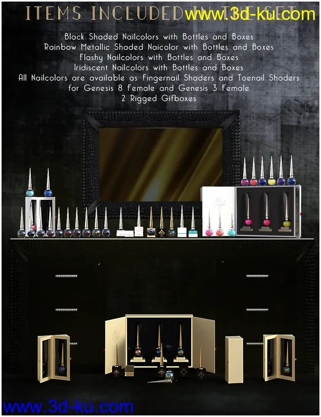 Spike Beauty Series Vol 2 - Nailcolors, Boxes and Giftboxes模型的图片1