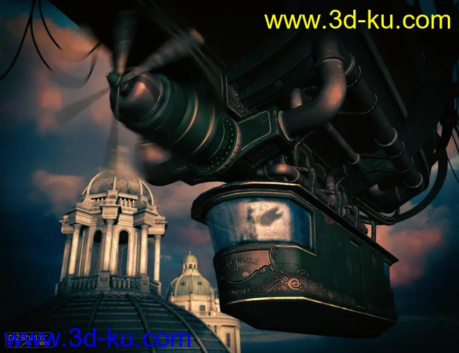 Spirit of Punk Airship Aged模型的图片4