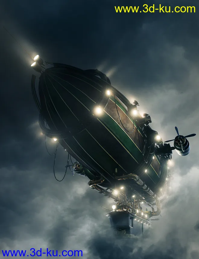 Spirit of Punk Airship Iray模型的图片1