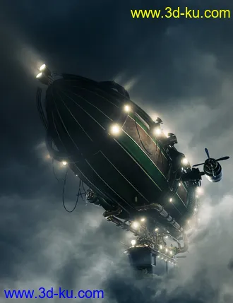 3D打印模型Spirit of Punk Airship Iray的图片