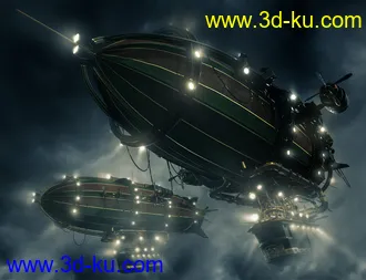3D打印模型Spirit of Punk Airship Iray的图片