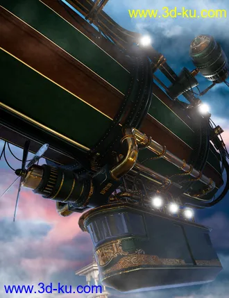 3D打印模型Spirit of Punk Airship Iray的图片