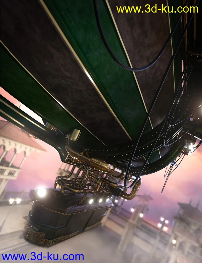 Spirit of Punk Airship Iray模型的图片5