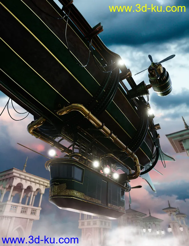 Spirit of Punk Airship Iray模型的图片6