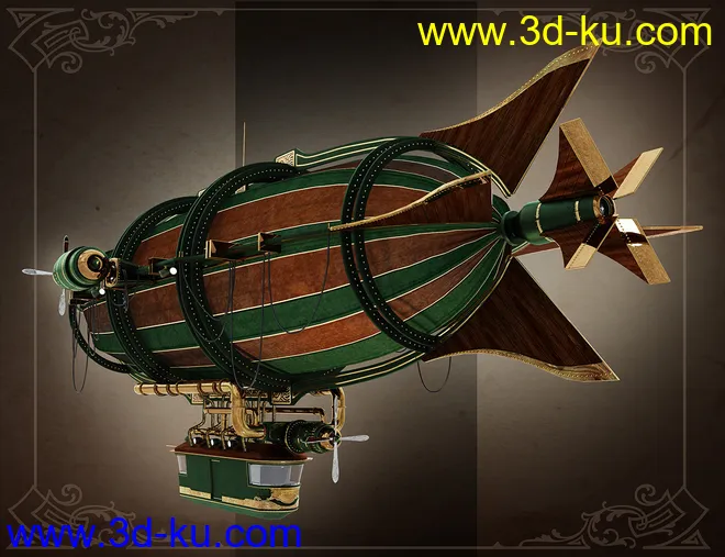 Spirit of Punk Airship Iray模型的图片9