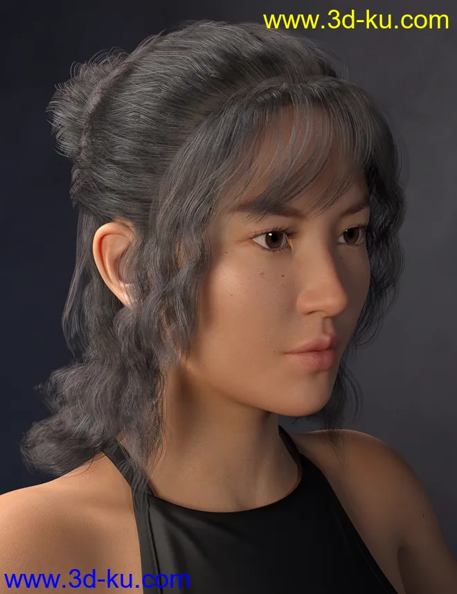 Sprite's Lovely Hair for Genesis 8 Female(s)模型的图片1