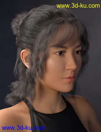 3D打印模型Sprite's Lovely Hair for Genesis 8 Female(s)的图片