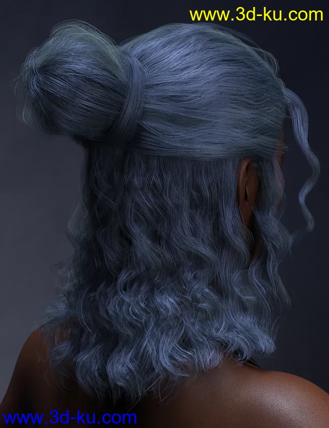 Sprite's Lovely Hair for Genesis 8 Female(s)模型的图片2