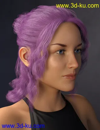 3D打印模型Sprite's Lovely Hair for Genesis 8 Female(s)的图片