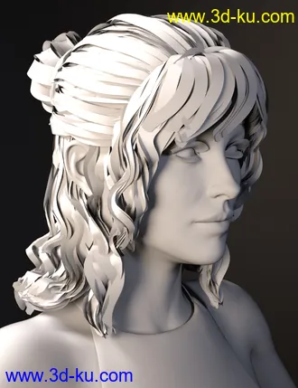 3D打印模型Sprite's Lovely Hair for Genesis 8 Female(s)的图片