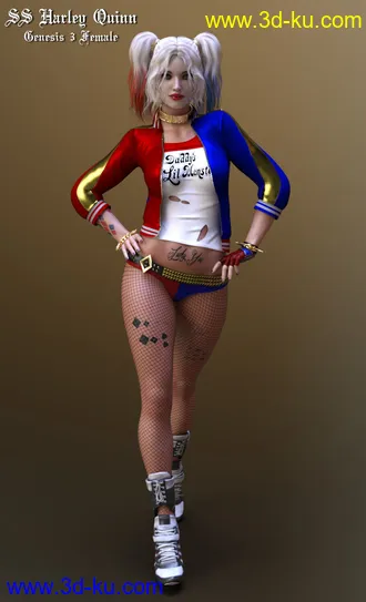 3D打印模型SS Harley Quinn for G3F的图片