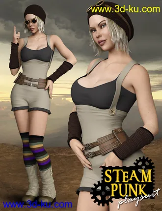 3D打印模型Steampunk Playsuit Outfit Set for Genesis 8 Female(s)的图片