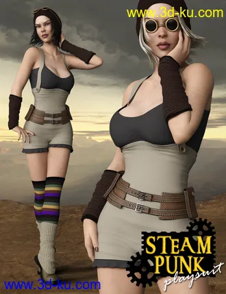 3D打印模型Steampunk Playsuit Outfit Set for Genesis 8 Female(s)的图片
