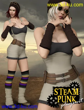 3D打印模型Steampunk Playsuit Outfit Set for Genesis 8 Female(s)的图片